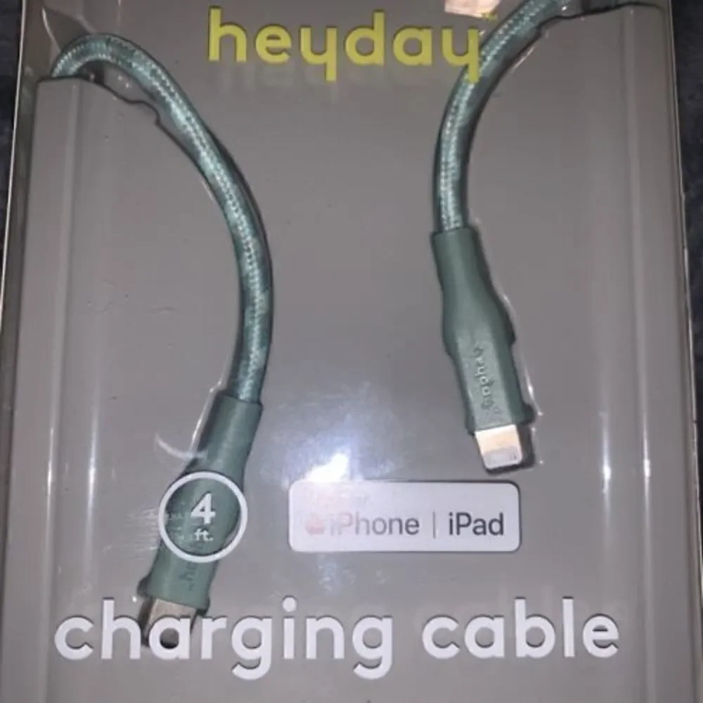 Heyday 4' Apple iPad iPhone Lightning To USB-C cable-Green New Unused Open Box